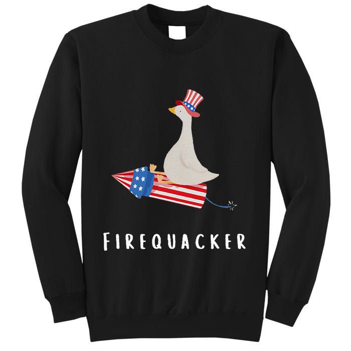 Goose Fourth Of July Firequacker Independence Day Sweatshirt