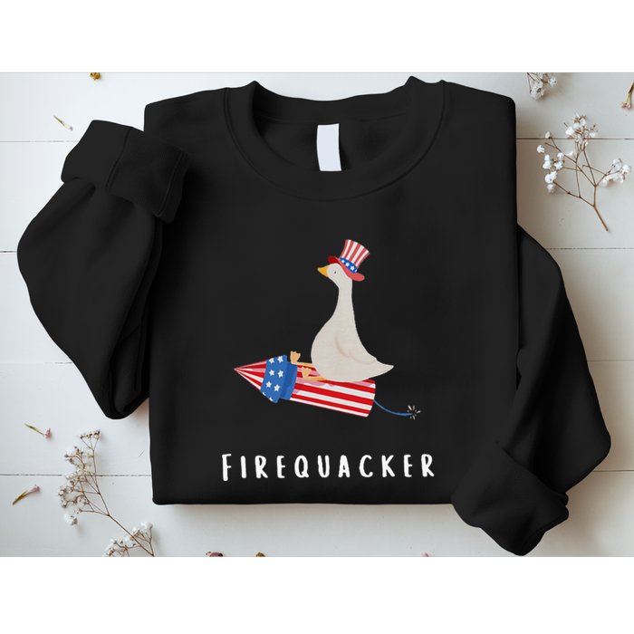 Goose Fourth Of July Firequacker Independence Day Sweatshirt