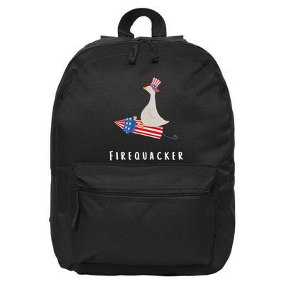 Goose Fourth Of July Firequacker Independence Day 16 in Basic Backpack