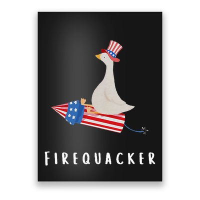 Goose Fourth Of July Firequacker Independence Day Poster