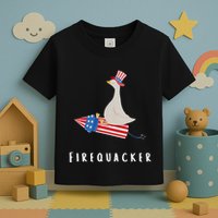 Goose Fourth Of July Firequacker Independence Day Toddler T-Shirt