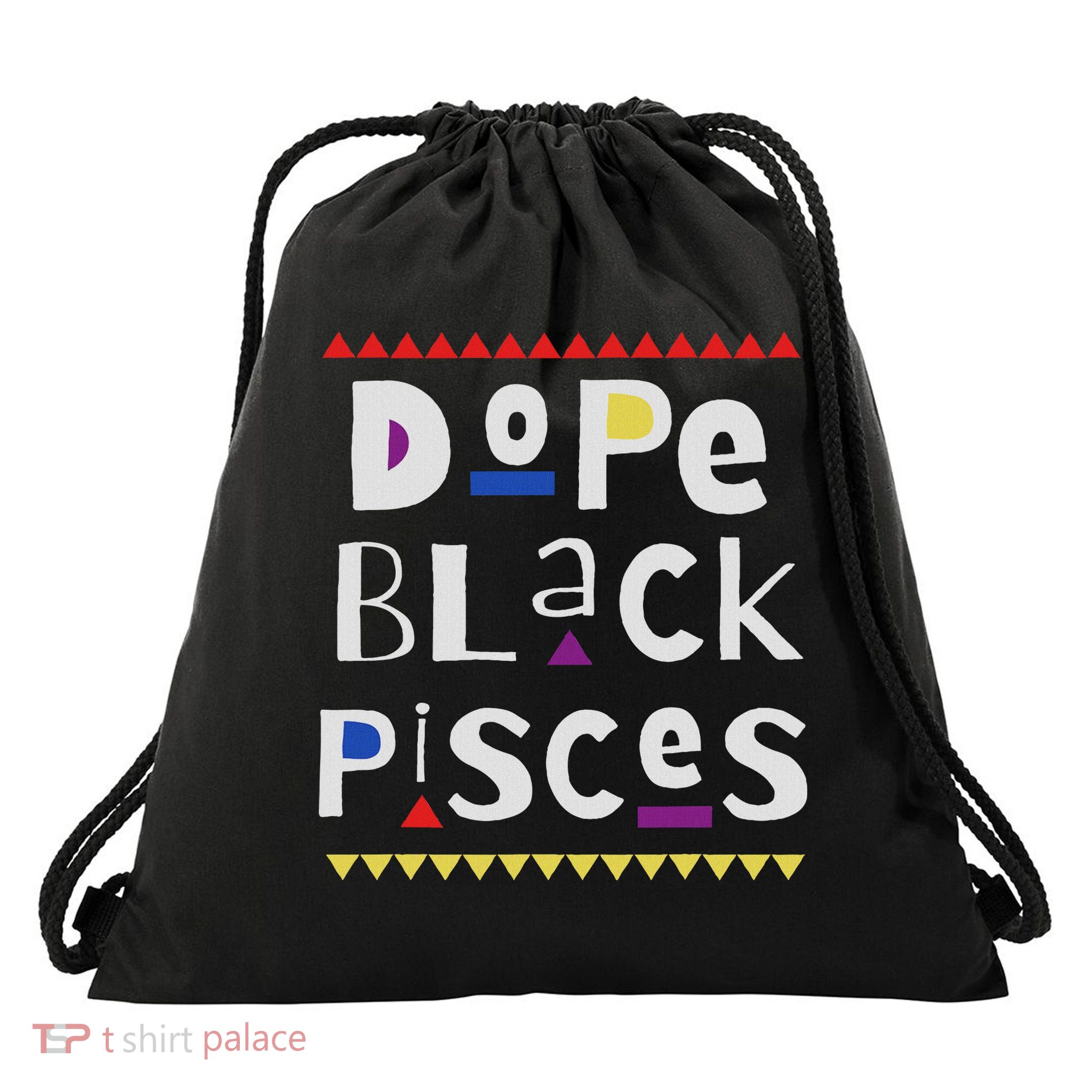Gift For Pisces Man Or Pisces Woman Dope Black Pisces.  Drawstring Bag