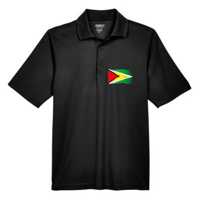 Guyana Flag Paint Style Men's Origin Performance Pique Polo