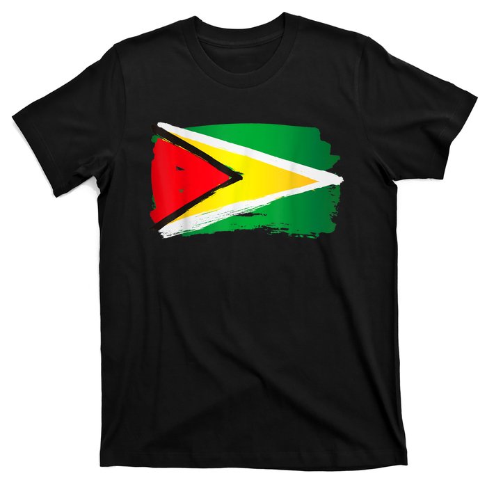 Guyana Flag Paint Style T-Shirt