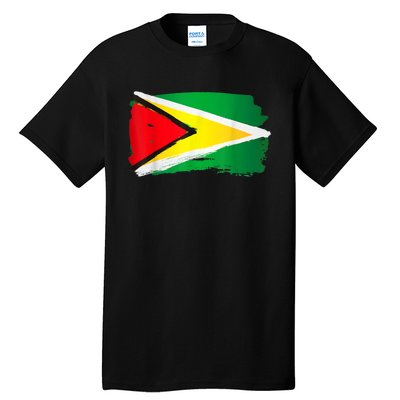 Guyana Flag Paint Style Tall T-Shirt