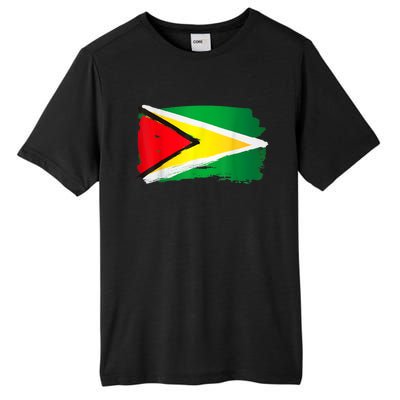 Guyana Flag Paint Style Tall Fusion ChromaSoft Performance T-Shirt