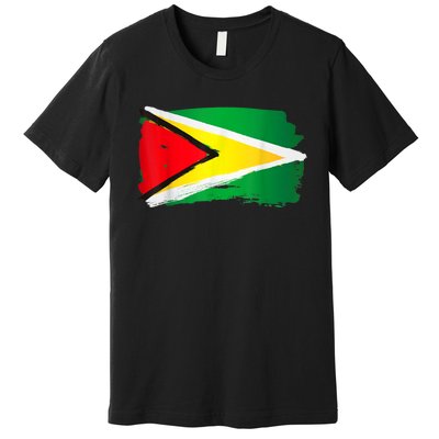 Guyana Flag Paint Style Premium T-Shirt