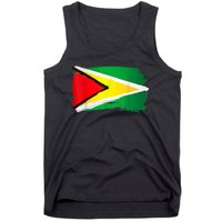 Guyana Flag Paint Style Tank Top