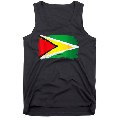 Guyana Flag Paint Style Tank Top