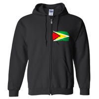 Guyana Flag Paint Style Full Zip Hoodie