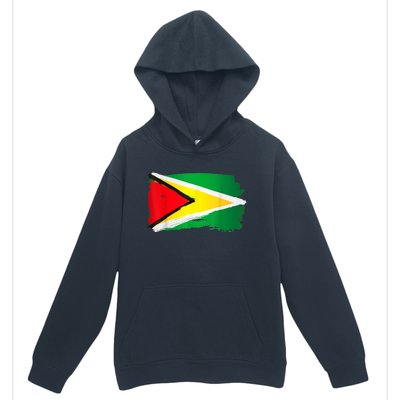 Guyana Flag Paint Style Urban Pullover Hoodie