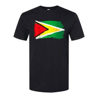 Guyana Flag Paint Style Softstyle CVC T-Shirt