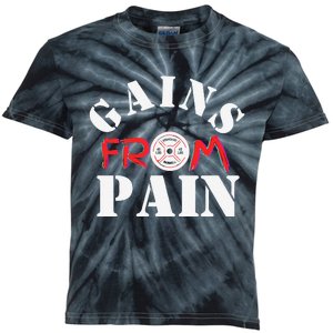 Gains From Pain Workout Inspiration Kids Tie-Dye T-Shirt