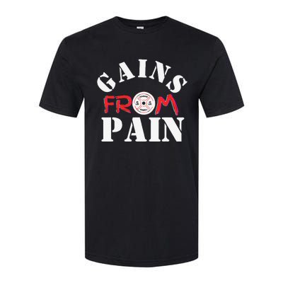 Gains From Pain Workout Inspiration Softstyle® CVC T-Shirt