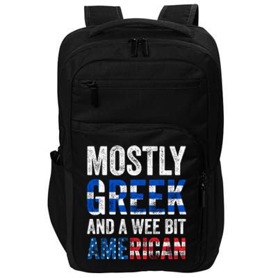 Greece For Proud Greek Greek Roots Love Greece Visiting Gift Impact Tech Backpack