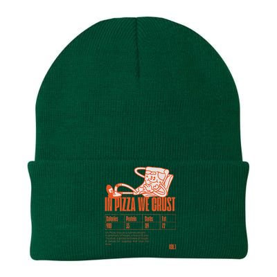 Graphic Funny Pizza Humor Positivity Knit Cap Winter Beanie