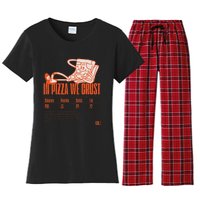 Graphic Funny Pizza Humor Positivity Women's Flannel Pajama Set