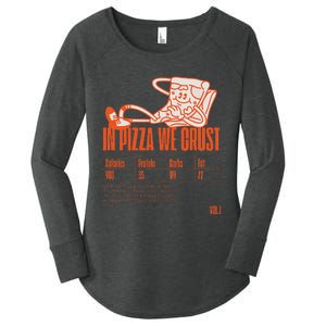 Graphic Funny Pizza Humor Positivity Women's Perfect Tri Tunic Long Sleeve Shirt