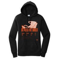 Graphic Funny Pizza Humor Positivity Women's Pullover Hoodie