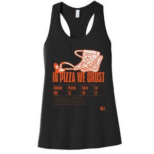 Graphic Funny Pizza Humor Positivity Women's Racerback Tank