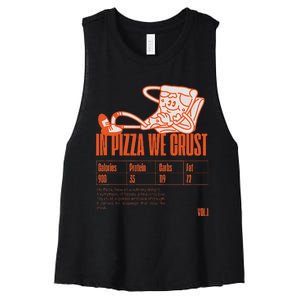 Graphic Funny Pizza Humor Positivity Women's Racerback Cropped Tank