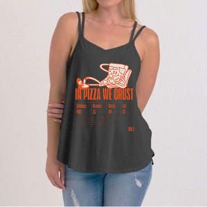 Graphic Funny Pizza Humor Positivity Women's Strappy Tank