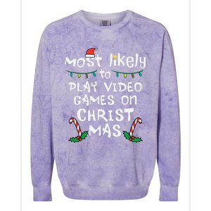 Gaming Fun Play Video Games with the Whole Family this Christmas! Colorblast Crewneck Sweatshirt