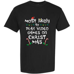 Gaming Fun Play Video Games with the Whole Family this Christmas! Garment-Dyed Heavyweight T-Shirt