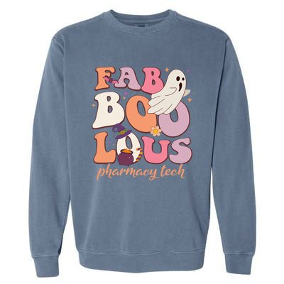 Groovy Faboolous Pharmacy Tech Ghost Spooky Night Halloween Garment-Dyed Sweatshirt