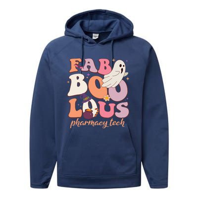 Groovy Faboolous Pharmacy Tech Ghost Spooky Night Halloween Performance Fleece Hoodie