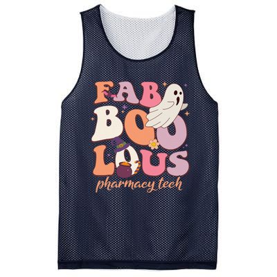 Groovy Faboolous Pharmacy Tech Ghost Spooky Night Halloween Mesh Reversible Basketball Jersey Tank