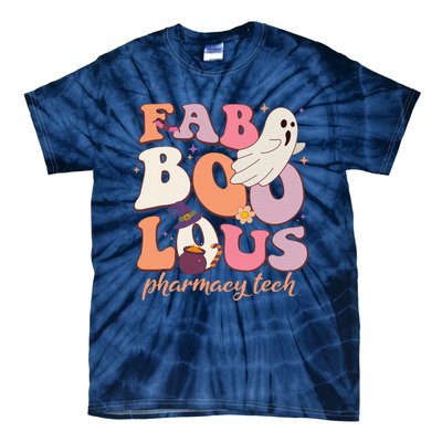 Groovy Faboolous Pharmacy Tech Ghost Spooky Night Halloween Tie-Dye T-Shirt