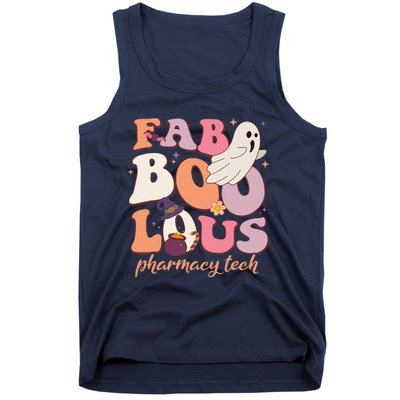 Groovy Faboolous Pharmacy Tech Ghost Spooky Night Halloween Tank Top