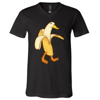 Goose Funny Pictures Goose My Humor Goose Banana Goose V-Neck T-Shirt