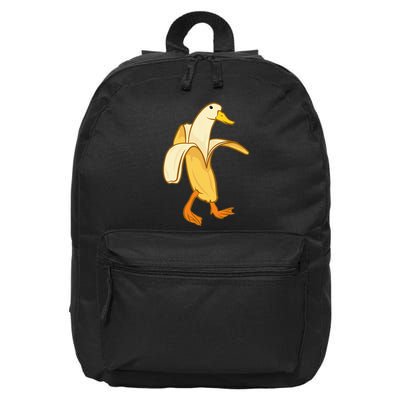 Goose Funny Pictures Goose My Humor Goose Banana Goose 16 in Basic Backpack