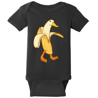 Goose Funny Pictures Goose My Humor Goose Banana Goose Baby Bodysuit