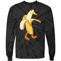 Goose Funny Pictures Goose My Humor Goose Banana Goose Tie-Dye Long Sleeve Shirt