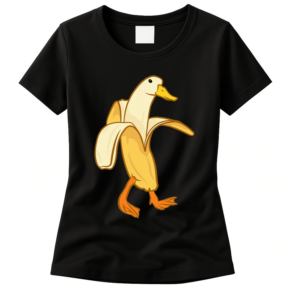 Goose Funny Pictures Goose My Humor Goose Banana Goose Womens T-Shirt