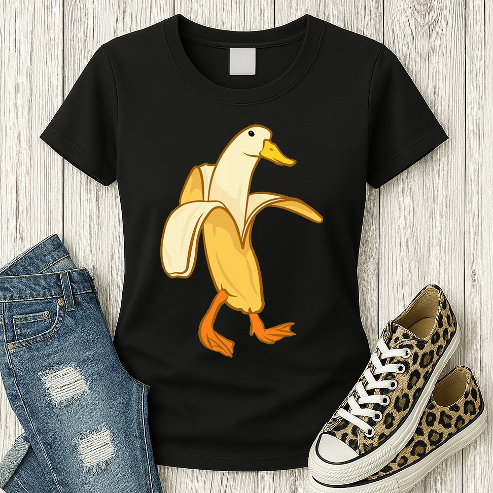 Goose Funny Pictures Goose My Humor Goose Banana Goose Womens T-Shirt