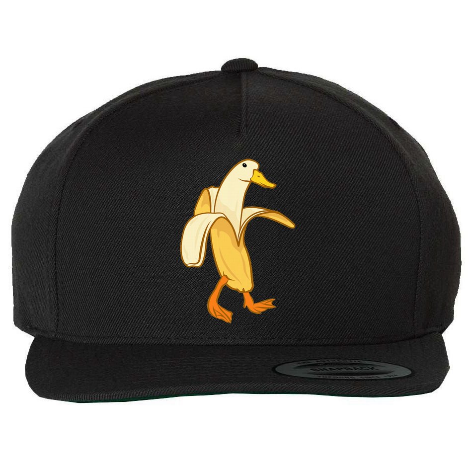 Goose Funny Pictures Goose My Humor Goose Banana Goose Wool Snapback Cap