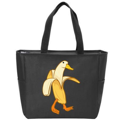 Goose Funny Pictures Goose My Humor Goose Banana Goose Zip Tote Bag