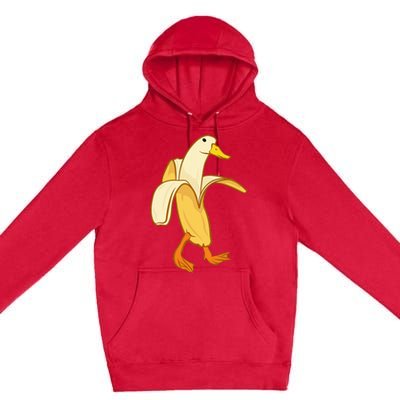 Goose Funny Pictures Goose My Humor Goose Banana Goose Premium Pullover Hoodie