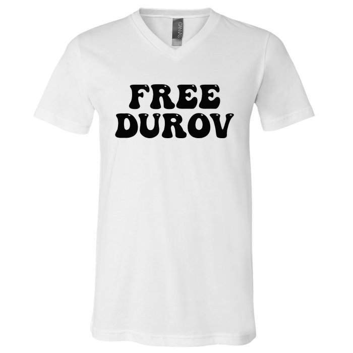 Groovy Free Pavel Durov Privacy Is Not A Crime V-Neck T-Shirt