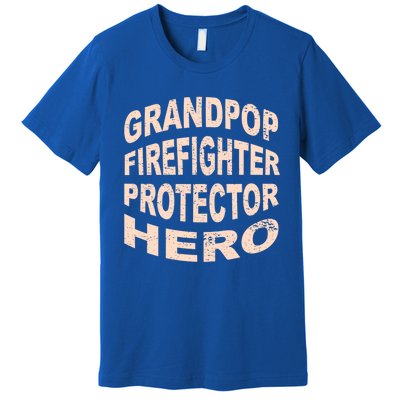 Grandpop Firefighter Protector Hero Grandpa Profession Gift Premium T-Shirt