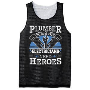 Gift For Plumber Because Even Electricians Need Heroes Mesh Reversible Basketball Jersey Tank