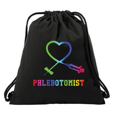 Gift For Phlebotomist Phlebotomy Butterfly Needle Heart Drawstring Bag