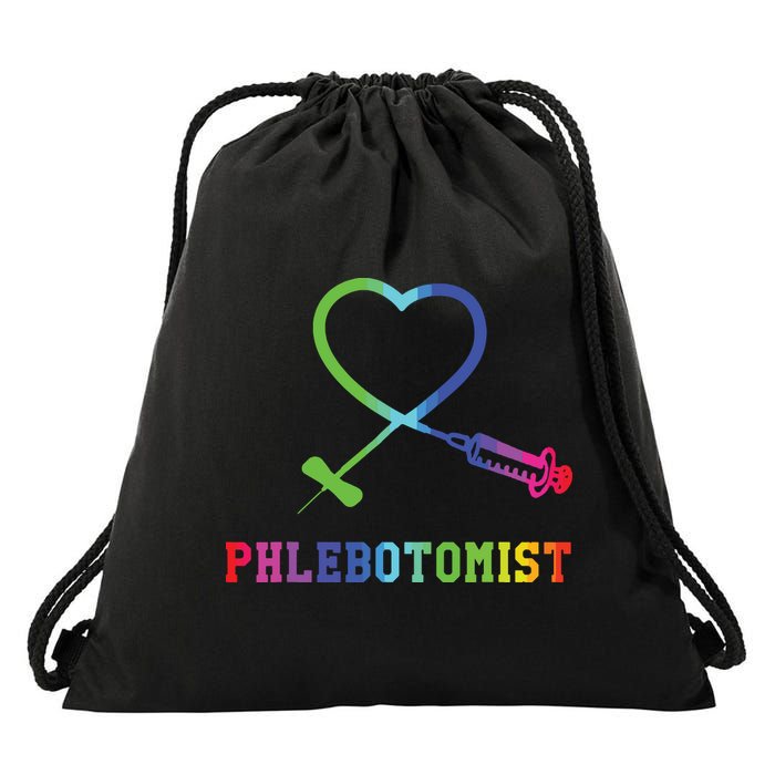 Gift For Phlebotomist Phlebotomy Butterfly Needle Heart Drawstring Bag