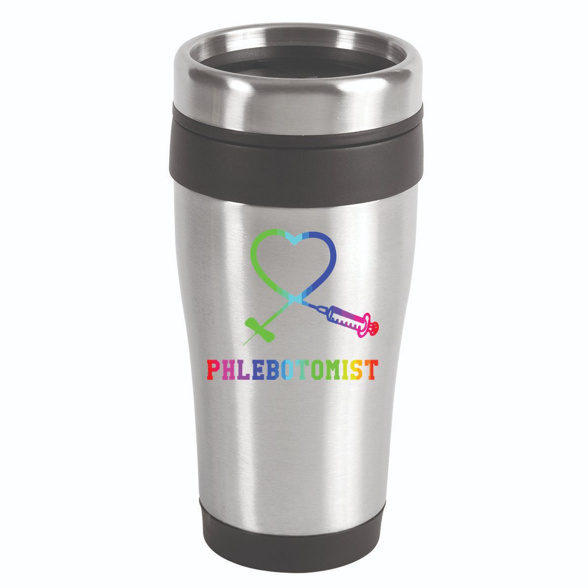Gift For Phlebotomist Phlebotomy Butterfly Needle Heart 16oz Travel Tumbler