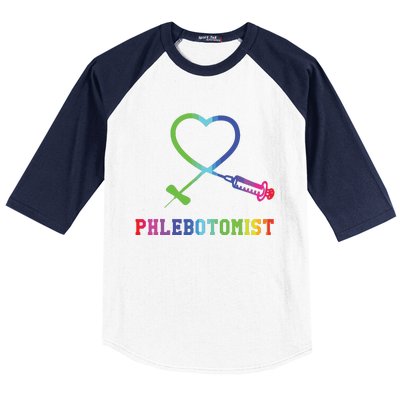 Gift For Phlebotomist Phlebotomy Butterfly Needle Heart Baseball Sleeve Shirt