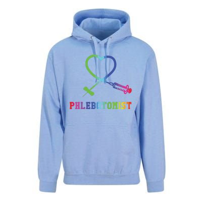 Gift For Phlebotomist Phlebotomy Butterfly Needle Heart Unisex Surf Hoodie